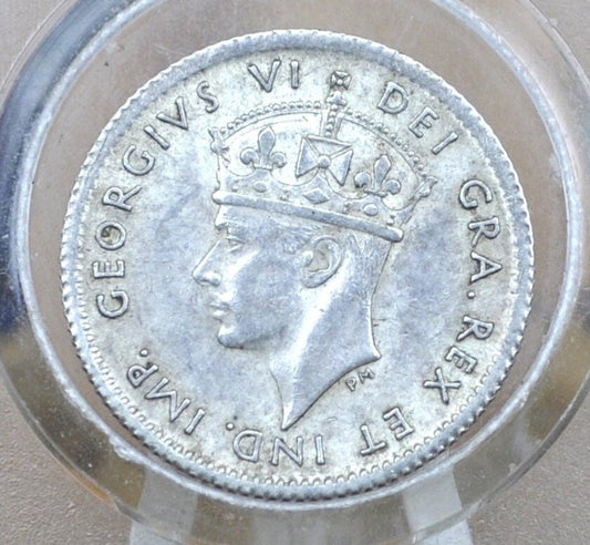 1941 Newfoundland 5 Cent - BU (Uncirculated) Grade / Condition - Beautiful Mint Luster - Five Cents Newfoundland 1941 - Sterling Silver