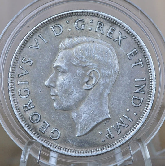 1937 Canadian Silver Dollar - Canoe Silver Dollar - 80% Silver - Silver Dollar Canada 1937 - Canadian Coin Collection