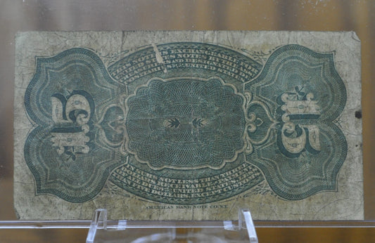 4th Issue 15 Cent Fractional Note 1863 - Fine Condition - Fourth Issue Fifteen Cent Note Fractional Note Fr1271, Authentic