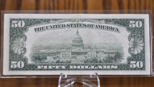 1950-B 50 Dollar Star Note Fr#2109-D* - Uncirculated - Cleveland 1950 B Fifty Dollar Federal Reserve Note Fr Number 2109-D*, Rare Note