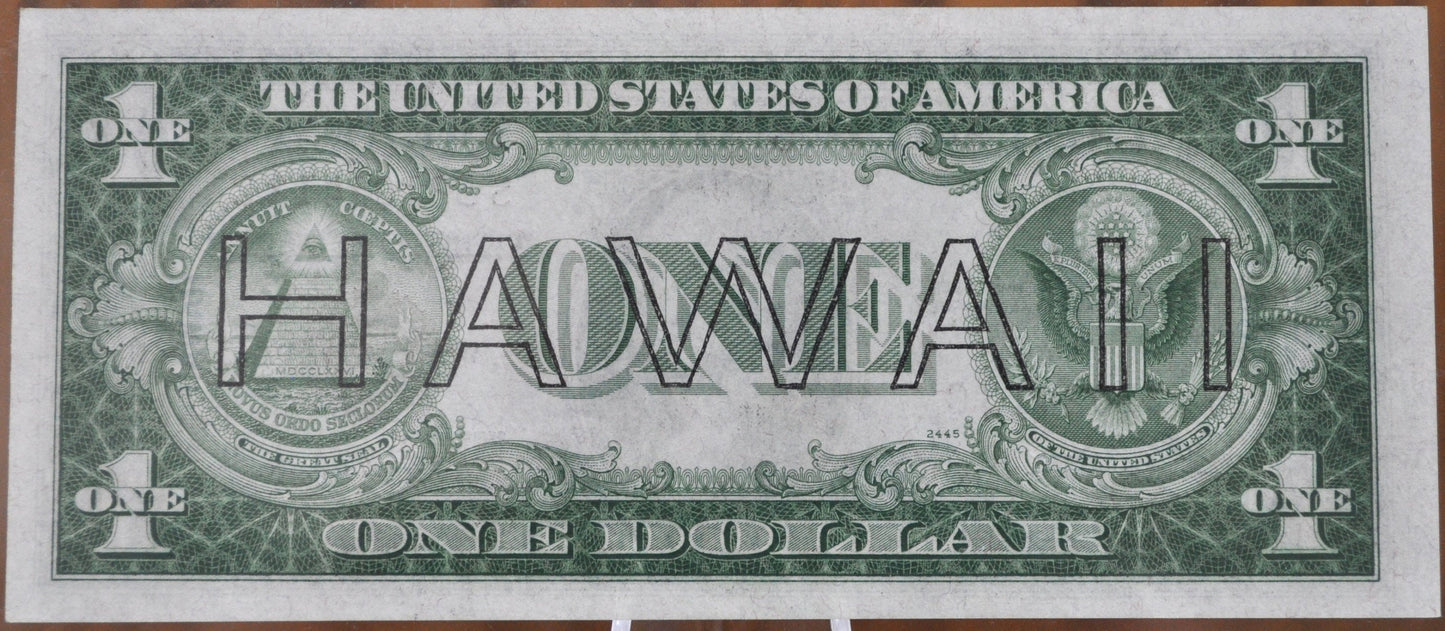 1935-A Hawaii Silver Certificate - CCU (Choice Unc.) Grade/Condition - 1935 A Hawaii Series Silver Cert Brown Seal Hawaii Overprint Note