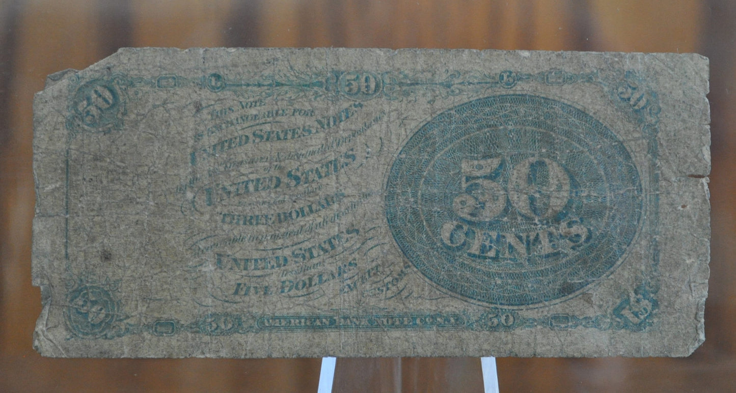 4th Issue 50 Cent Fractional Note Fr1376 - Choose by Grade /Condition - Fourth Issue Fifty Cent Note Fractional Note Fr#1376, Authentic