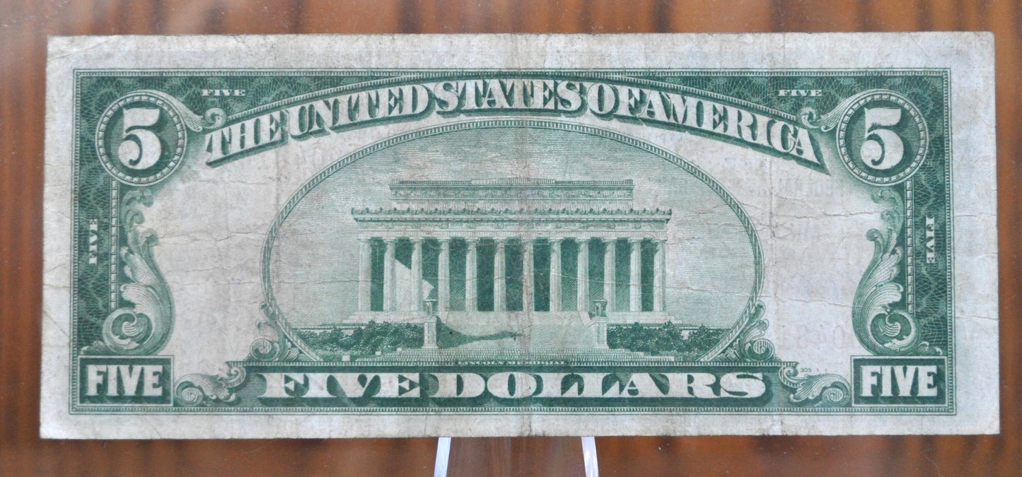 Rarer 1929 5 Dollar National Currency Note Fr1850-I - VF (Very Fine) - 1929 Brown Seal 5.00 FRBN Minneapolis Five Dollar Fr#1850I, Scarce