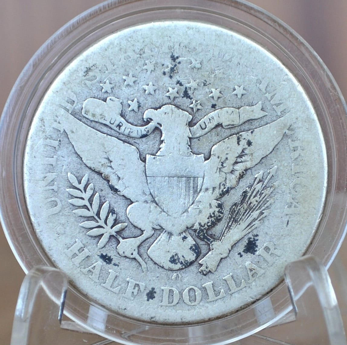 1907-O Barber Silver Half Dollar - G (Good) Condition - Denver Mint - 1907 Silver Half Dollar - 1907O Half Dollar 1907 Barber - New Orleans