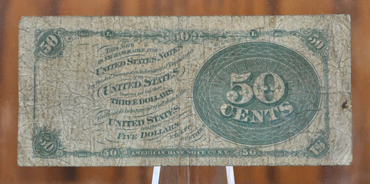 4th Issue 50 Cent Fractional Note Fr1376 - Choose by Grade /Condition - Fourth Issue Fifty Cent Note Fractional Note Fr#1376, Authentic