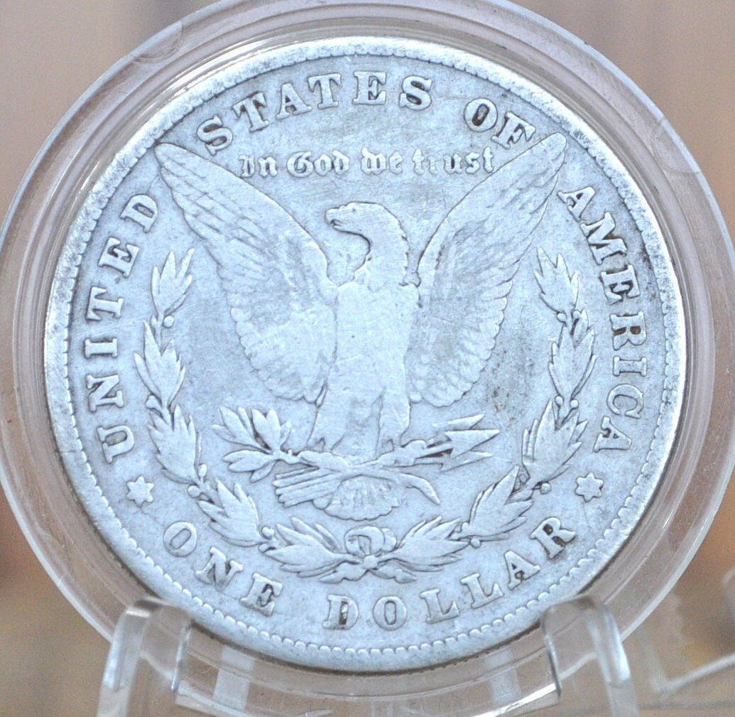1878 Morgan Silver Dollar Eight Feathers - VG+ (Very Good-Fine) Grade - 1878 8 Tail Feathers Morgan - 8 Feather Variety 1878 P Morgan Silver