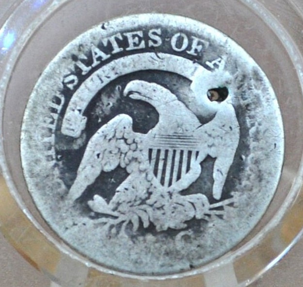 1829 Capped Bust Half Dime - Good Details, Damaged - 1829 Half Dime - Early American Coin - First Year Made, Lower Mintage Date