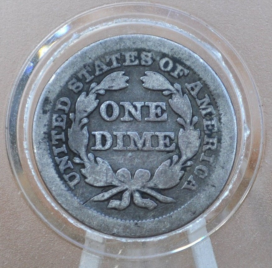 1853 Seated Liberty Dime - (G) Good - 1853 Silver Dime / 1853 Liberty Seated Dime