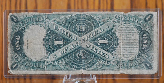 1917 1 Dollar Bill Legal Tender - G (Good) Grade / Condition - 1917 Horse Blanket Note 1 Dollar Bill Large 1917 Fr#37 Fr37, Affordable Note