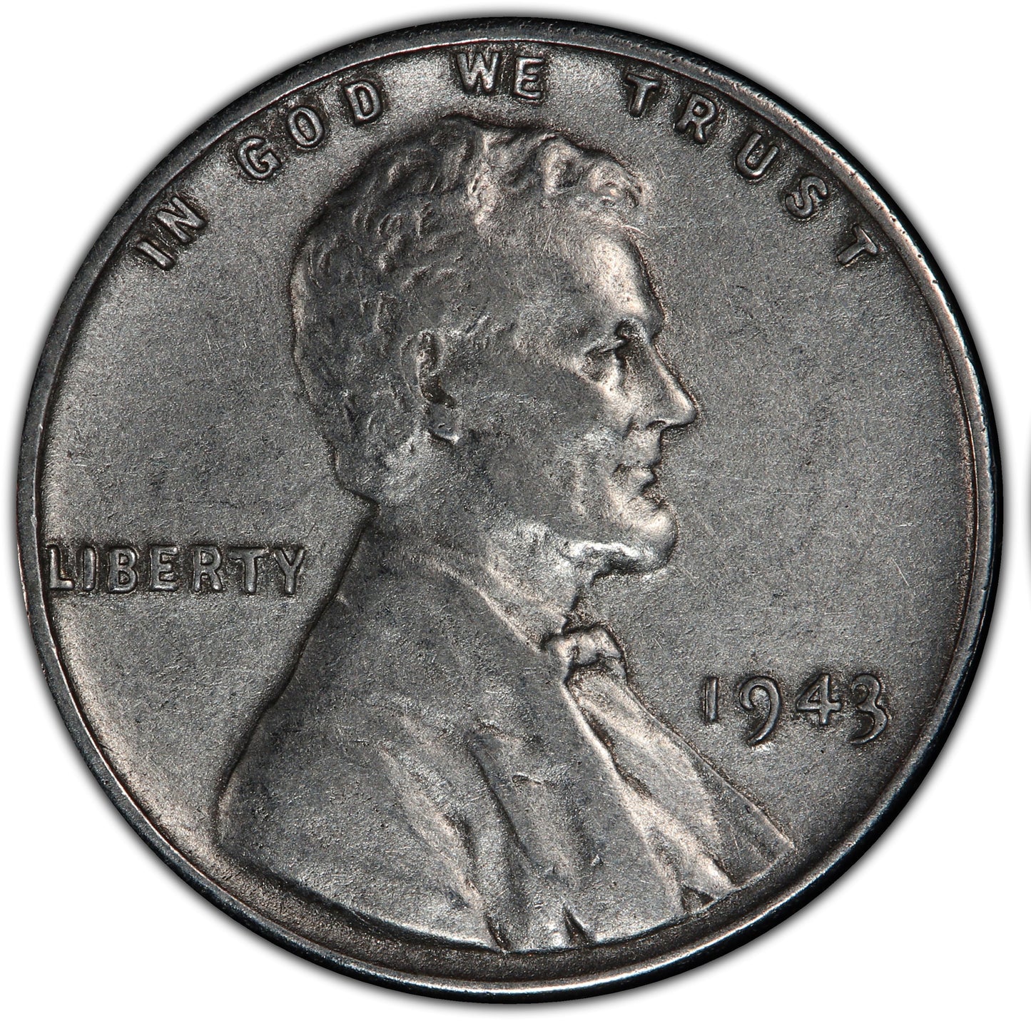 Centavo de acero de EE. UU. de la era de la Segunda Guerra Mundial de 1943-S - Centavo de trigo de acero de la Segunda Guerra Mundial - Centavo Lincoln de acero (Casa de la Moneda de San Francisco)
