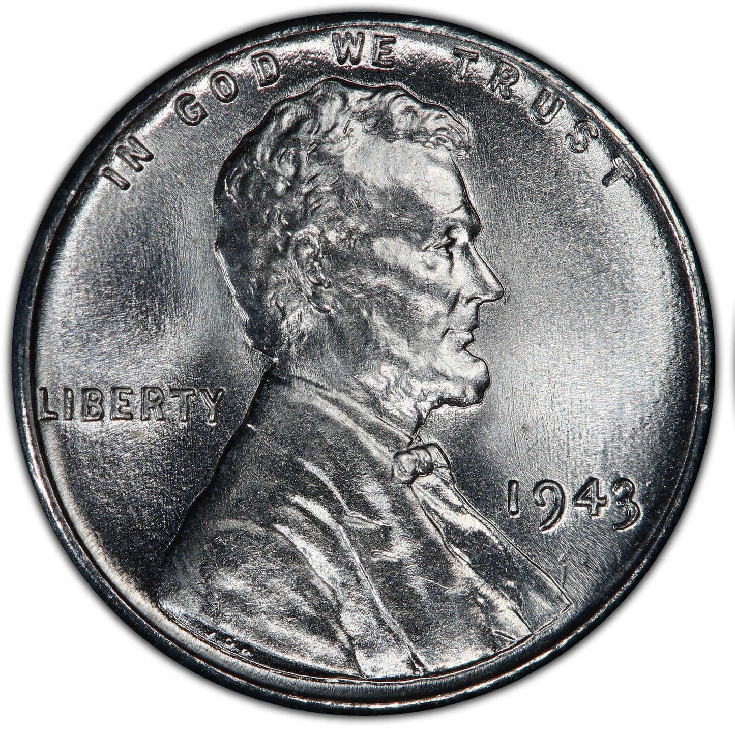 Centavo de acero de EE. UU. de la era de la Segunda Guerra Mundial de 1943-S - Centavo de trigo de acero de la Segunda Guerra Mundial - Centavo Lincoln de acero (Casa de la Moneda de San Francisco)
