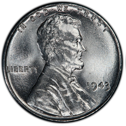 Centavo de acero de EE. UU. de la era de la Segunda Guerra Mundial de 1943-S - Centavo de trigo de acero de la Segunda Guerra Mundial - Centavo Lincoln de acero (Casa de la Moneda de San Francisco)