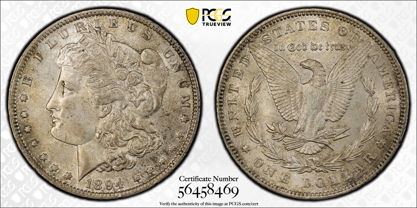 1894 Morgan Silver Dollar - PCGS MS63 - Philadelphia Mint 1894 Morgan Dollar - 1894 P Silver Dollar