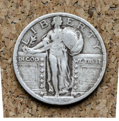 1924 P,D,S  Standing Liberty Silver Quarter - Choose by Mint & Condition - Rarer Date Philadelphia Denver San Francisco - Quarter Collection