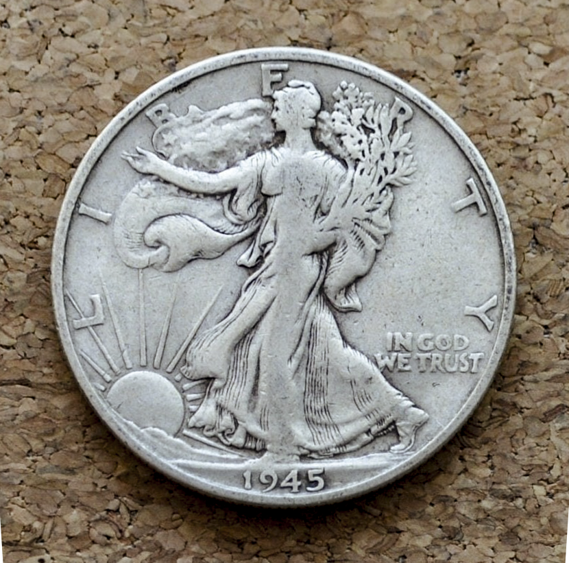 1945 P D & S Walking Liberty Silver Half Dollar - Choose By Mint & Condition Philadelphia Denver San Francisco WW2 Era 50 Cent Coin