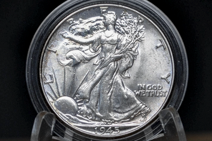 1945 P D & S Walking Liberty Silver Half Dollar - Choose By Mint & Condition Philadelphia Denver San Francisco WW2 Era 50 Cent Coin