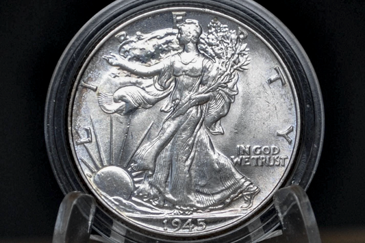 1945 P D & S Walking Liberty Silver Half Dollar - Choose By Mint & Condition Philadelphia Denver San Francisco WW2 Era 50 Cent Coin