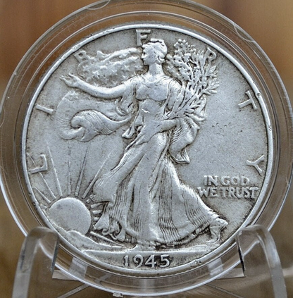 1945 P D & S Walking Liberty Silver Half Dollar - Choose By Mint & Condition Philadelphia Denver San Francisco WW2 Era 50 Cent Coin