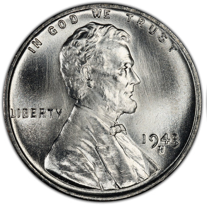 Centavo de acero de EE. UU. de la era de la Segunda Guerra Mundial de 1943-S - Centavo de trigo de acero de la Segunda Guerra Mundial - Centavo Lincoln de acero (Casa de la Moneda de San Francisco)