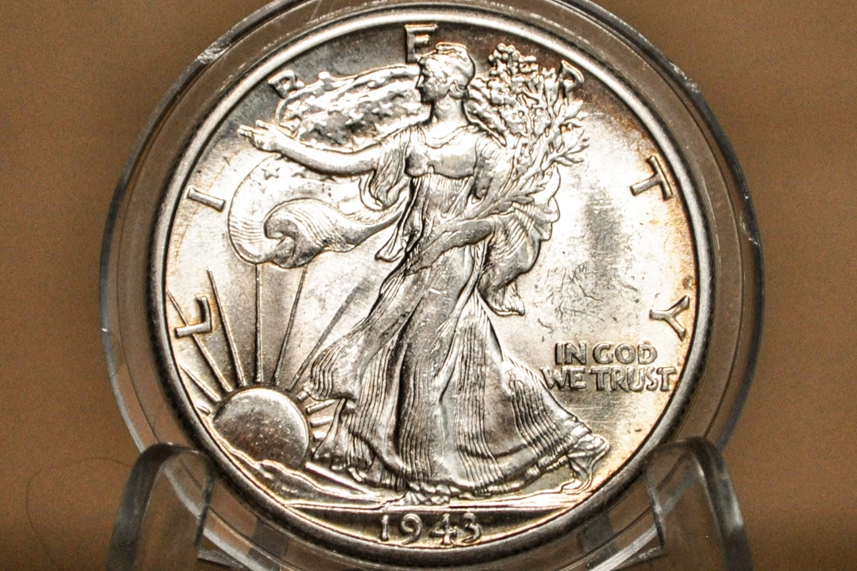 1943 P D & S Walking Liberty Silver Half Dollar - Choose By Mint and Condition Philadelphia Denver San Francisco WW2 Era 50 Cent Coin