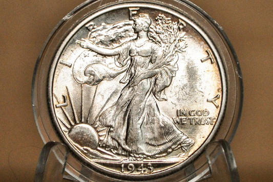 Medio dólar de plata Walking Liberty de 1943 - Elija por grado MB-SC (Muy Bueno a Sin Circular) -Ceca de Filadelfia- 1943 P Walking Liberty