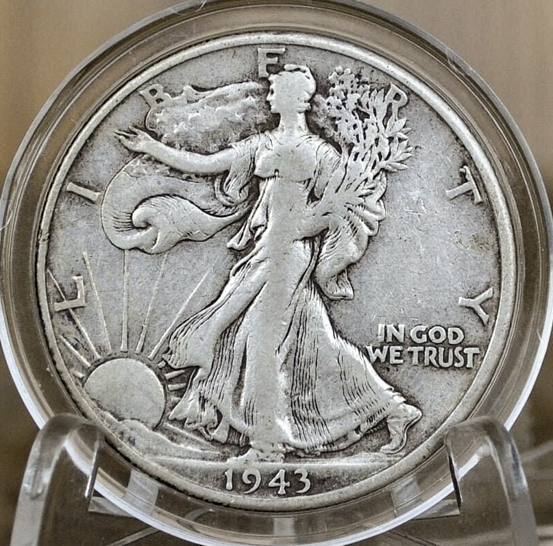 1943 P D & S Walking Liberty Silver Half Dollar - Choose By Mint and Condition Philadelphia Denver San Francisco WW2 Era 50 Cent Coin