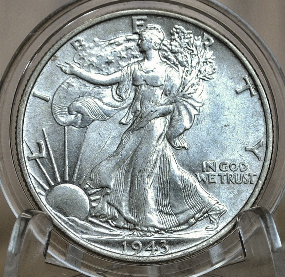 1943 P D & S Walking Liberty Silver Half Dollar - Choose By Mint and Condition Philadelphia Denver San Francisco WW2 Era 50 Cent Coin