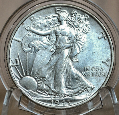 1943 P D & S Walking Liberty Silver Half Dollar - Choose By Mint and Condition Philadelphia Denver San Francisco WW2 Era 50 Cent Coin