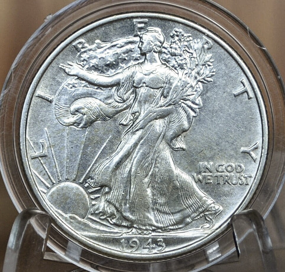 1943 P D & S Walking Liberty Silver Half Dollar - Choose By Mint and Condition Philadelphia Denver San Francisco WW2 Era 50 Cent Coin