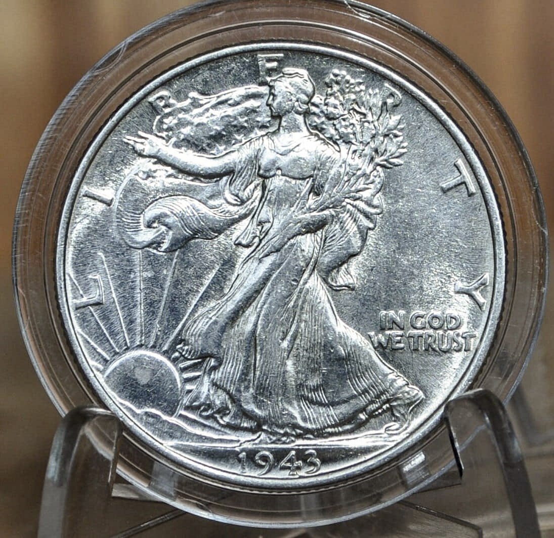 1943 P D & S Walking Liberty Silver Half Dollar - Choose By Mint and Condition Philadelphia Denver San Francisco WW2 Era 50 Cent Coin