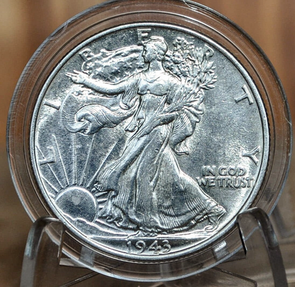1943 P D & S Walking Liberty Silver Half Dollar - Choose By Mint and Condition Philadelphia Denver San Francisco WW2 Era 50 Cent Coin