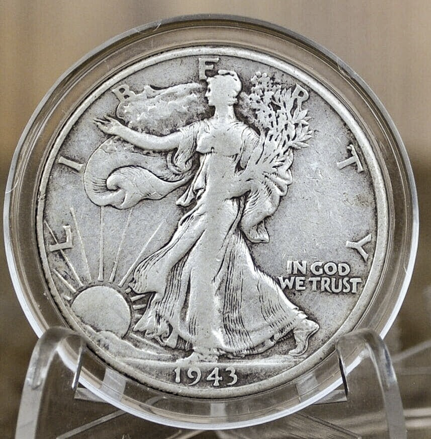 1943 P D & S Walking Liberty Silver Half Dollar - Choose By Mint and Condition Philadelphia Denver San Francisco WW2 Era 50 Cent Coin