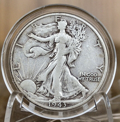 1943 P D & S Walking Liberty Silver Half Dollar - Choose By Mint and Condition Philadelphia Denver San Francisco WW2 Era 50 Cent Coin
