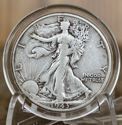 1943 P D & S Walking Liberty Silver Half Dollar - Choose By Mint and Condition Philadelphia Denver San Francisco WW2 Era 50 Cent Coin