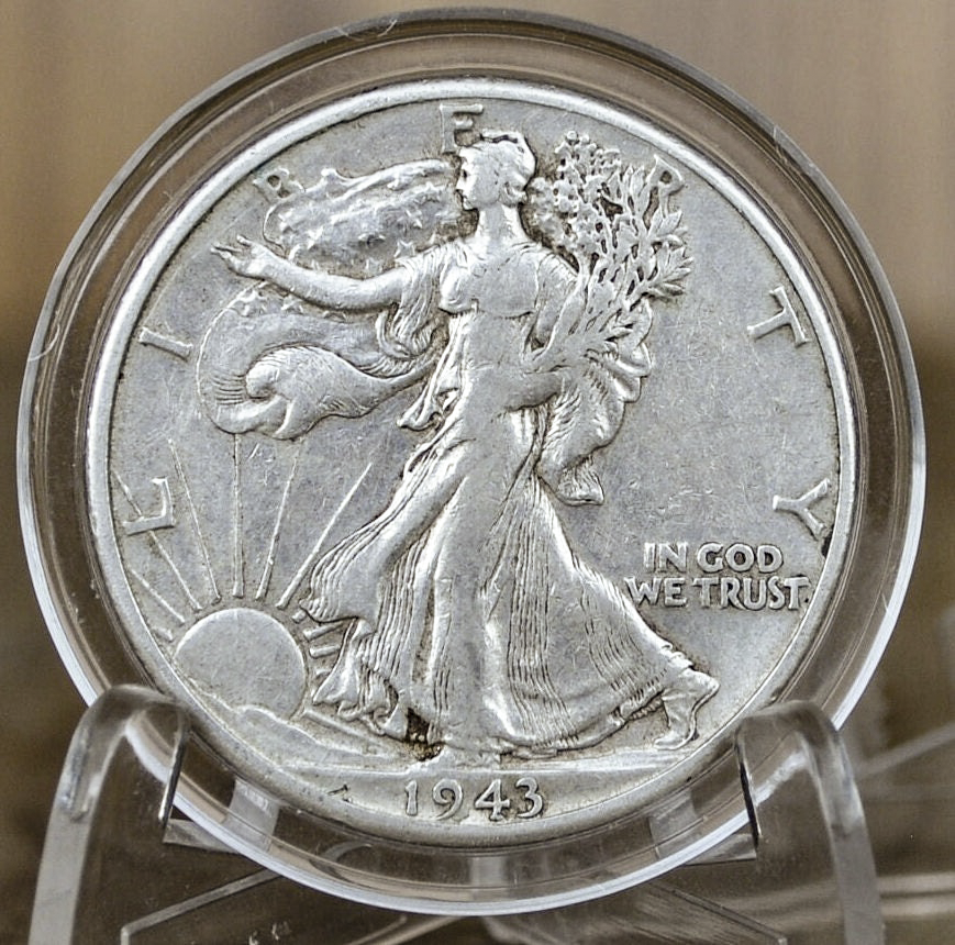 1943 P D & S Walking Liberty Silver Half Dollar - Choose By Mint and Condition Philadelphia Denver San Francisco WW2 Era 50 Cent Coin