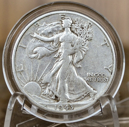 1943 P D & S Walking Liberty Silver Half Dollar - Choose By Mint and Condition Philadelphia Denver San Francisco WW2 Era 50 Cent Coin