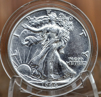 1944 P D & S Walking Liberty Silver Half Dollar - Choose By Mint and Condition Philadelphia Denver San Francisco WW2 Era 50 Cent Coin
