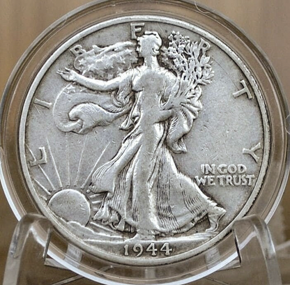 1944 P D & S Walking Liberty Silver Half Dollar - Choose By Mint and Condition Philadelphia Denver San Francisco WW2 Era 50 Cent Coin