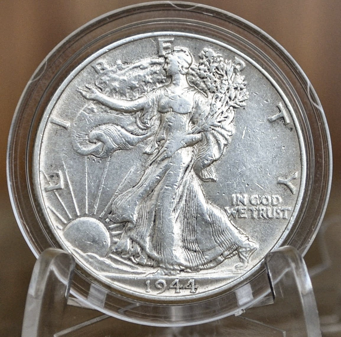 1944 P D & S Walking Liberty Silver Half Dollar - Choose By Mint and Condition Philadelphia Denver San Francisco WW2 Era 50 Cent Coin