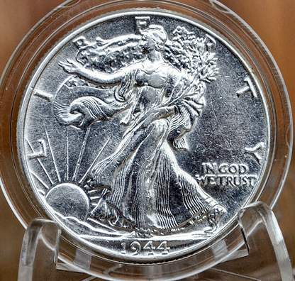 1944 P D & S Walking Liberty Silver Half Dollar - Choose By Mint and Condition Philadelphia Denver San Francisco WW2 Era 50 Cent Coin