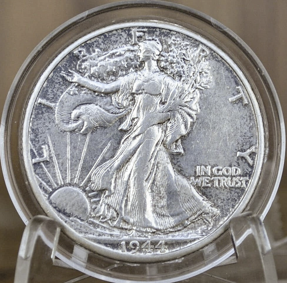 1944 P D & S Walking Liberty Silver Half Dollar - Choose By Mint and Condition Philadelphia Denver San Francisco WW2 Era 50 Cent Coin