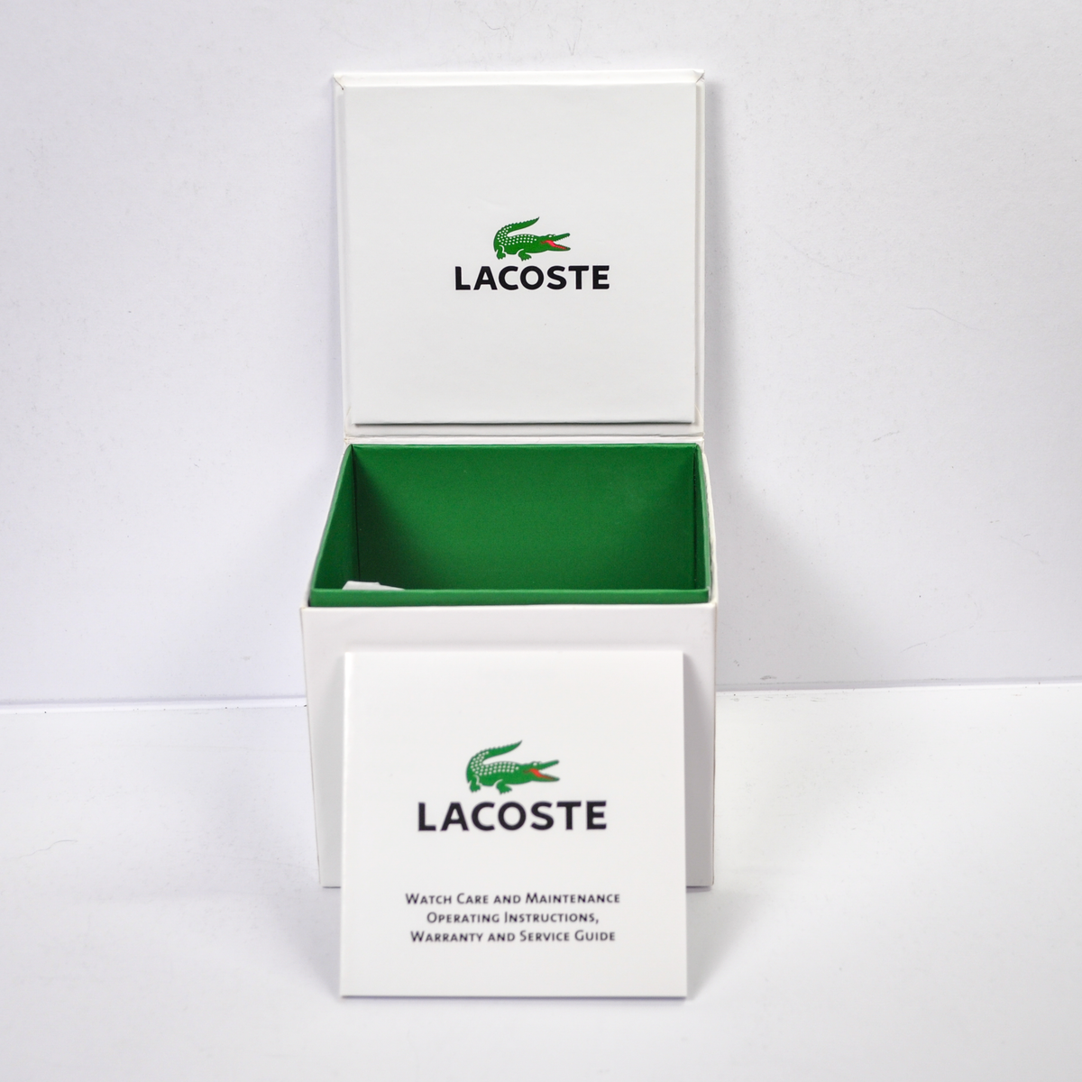 Rare New in Box Lacoste Calvi White Leather Ladies Watch - Works, New Battery - Genuine Leather Strap - NOS Lacoste Watch - Set to EST