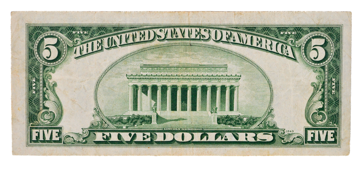 1934-C Fancy Devil 666 Serial 5 Dollar Silver Certificate - 66612843 - 1934C Five Dollar Silver Cert Devil Note - Fr#1653