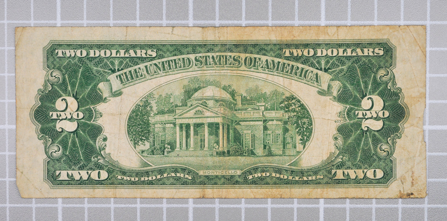 1953B Fancy Repeat Pattern Serial 2 Dollar Note - 70070611 - 1953-B Two Dollar Cool Serial Legal Tender Note - Fr#1511