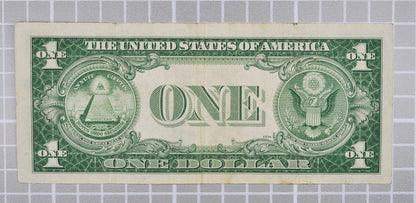 1935 F Fancy Lucky 777 Serial Number 1 Dollar Silver Cert - 27777479 - 1935F Blue Seal Silver Repeating Serial Note - Fr.1615