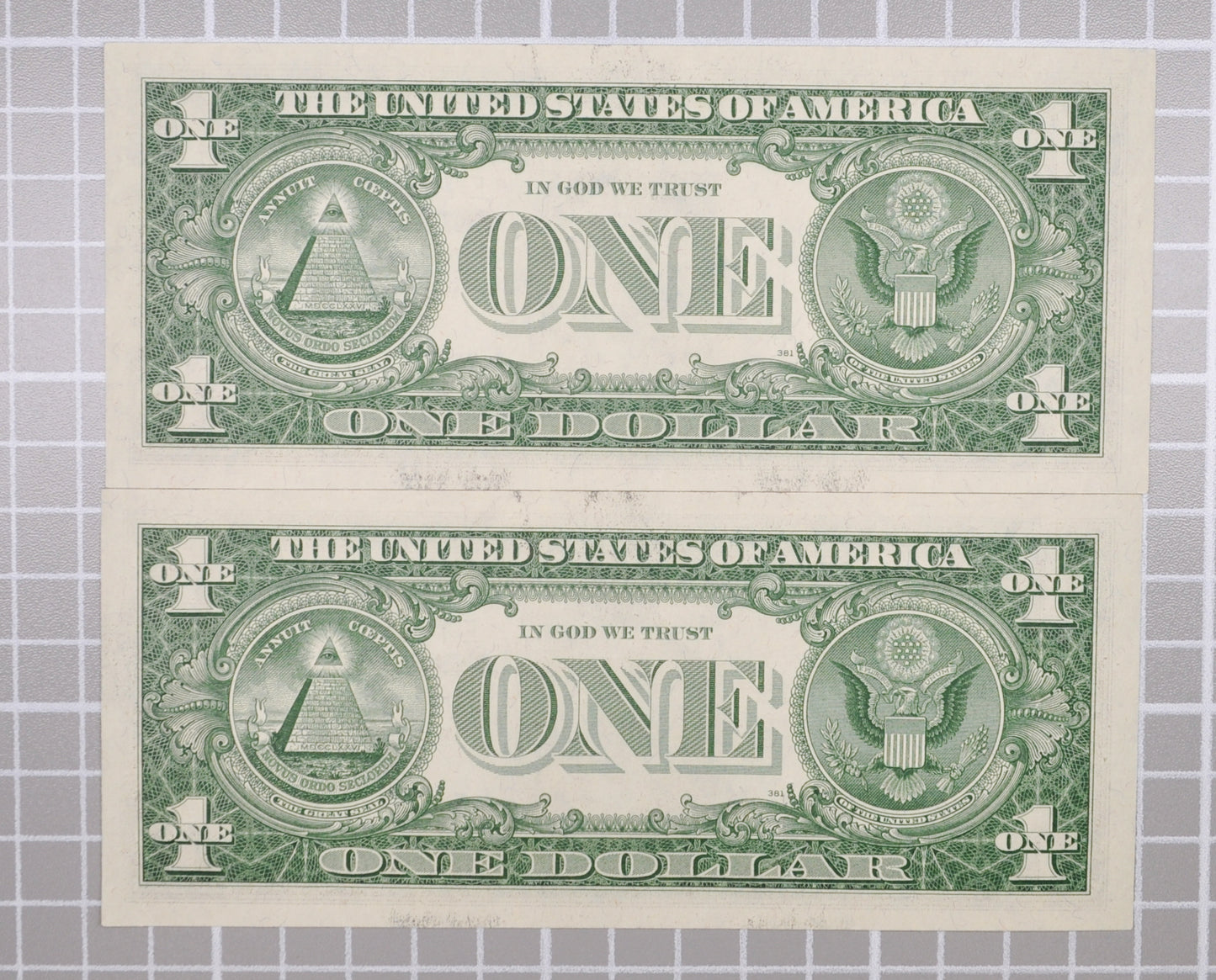 Consecutive Duo 1957 A Silver Certificate 1 Dollar Notes - Uncirculated (UNC) - 1957A Silver Cert Sequential Serial Note Set - Fr#1620