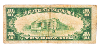 1934-A Federal Reserve 10 Dollar Note - Fine (F) - Boston (A) Issue - 1934A Green Seal Ten Dollar Star Note - Fr#2006-A