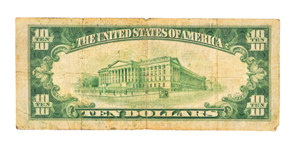 1934-A Federal Reserve 10 Dollar Note - Fine (F) - Boston (A) Issue - 1934A Green Seal Ten Dollar Star Note - Fr#2006-A