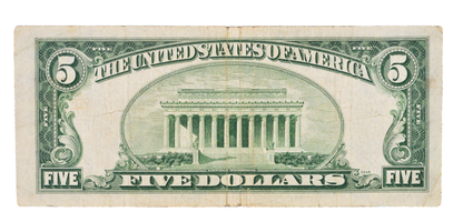 1950-B 5 Dollar Federal Reserve Note - New York (B) - Very Fine (VF) - 1950B Five Dollar Federal Reserve NY Note - Fr#1963-B
