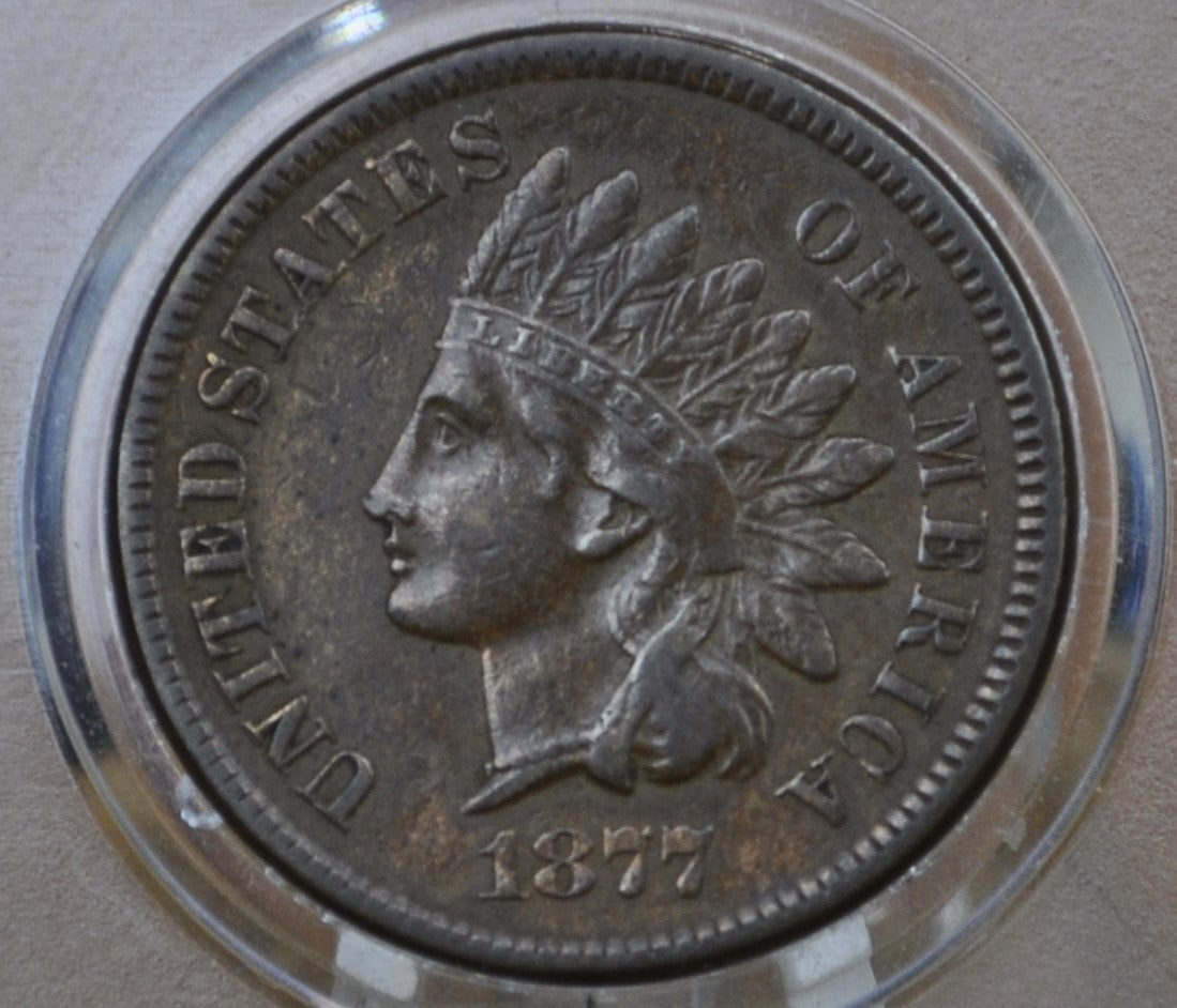 1877 Indian Head Penny - (VF) Very Fine Grade / Condition - The Key Date, Perfect for collections - 1877 US 1 Cent